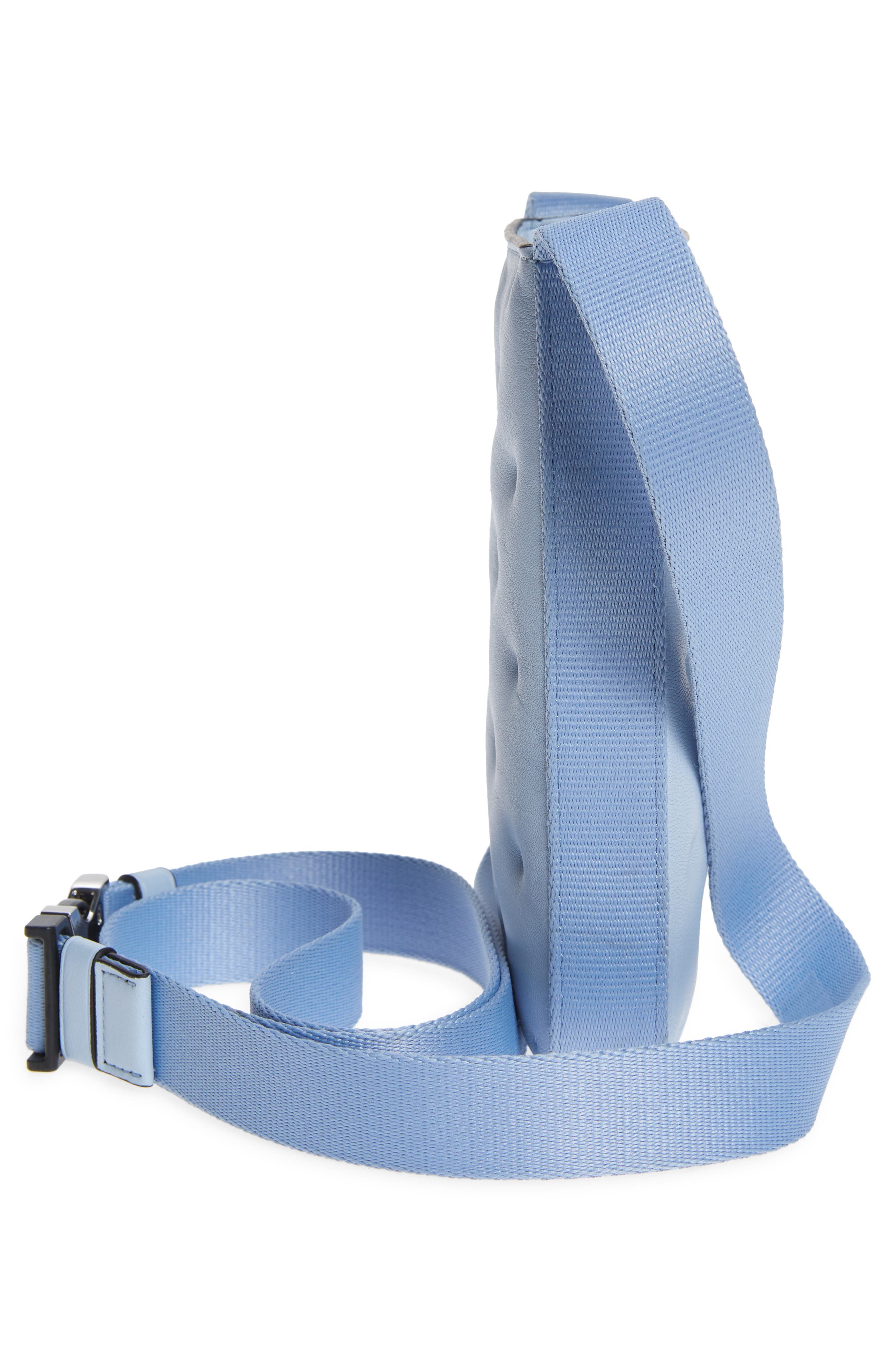 Riser Leather Crossbody Phone Pouch, Alternate, color, LIGHT BLUE