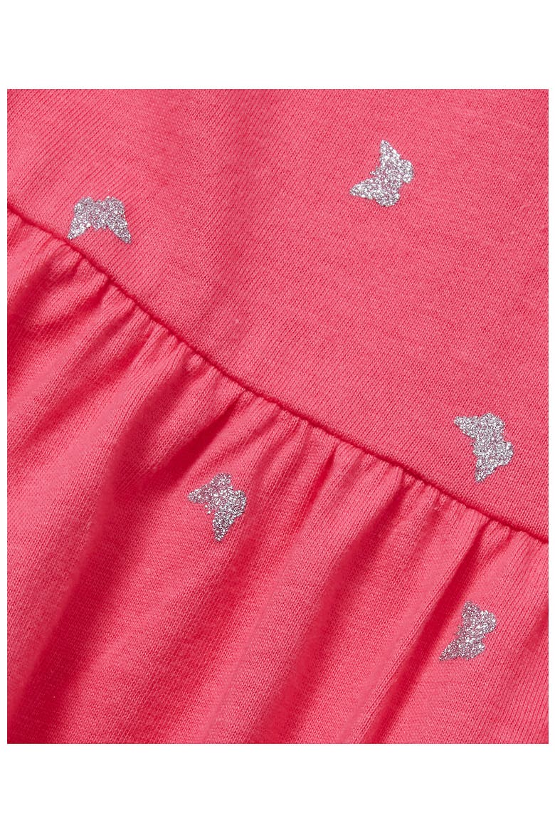 Girls Long Sleeve Tunic Top, Alternate, color, Bright Pink Butterflies