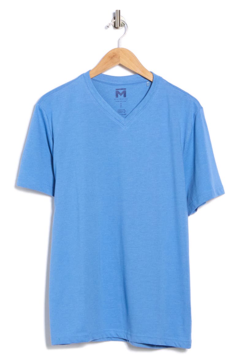 Grecians V-Neck Knit T-Shirt, Alternate, color, JEWEL BLUE