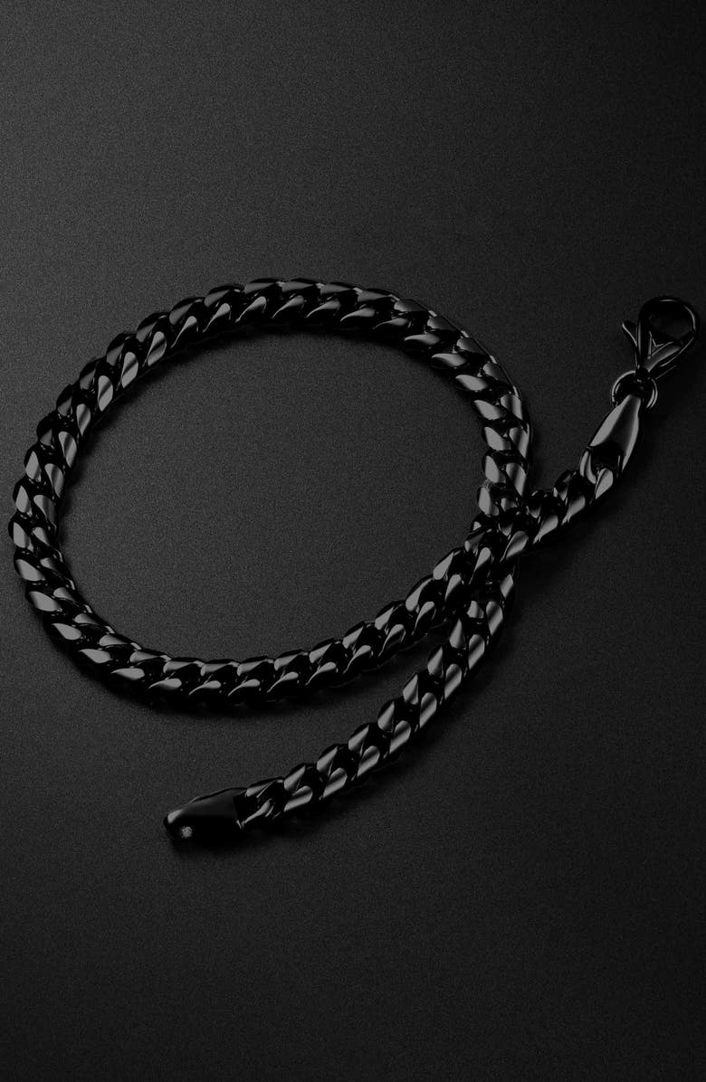 Vincero Men's Cuban Chain Bracelet, Alternate, color, Black