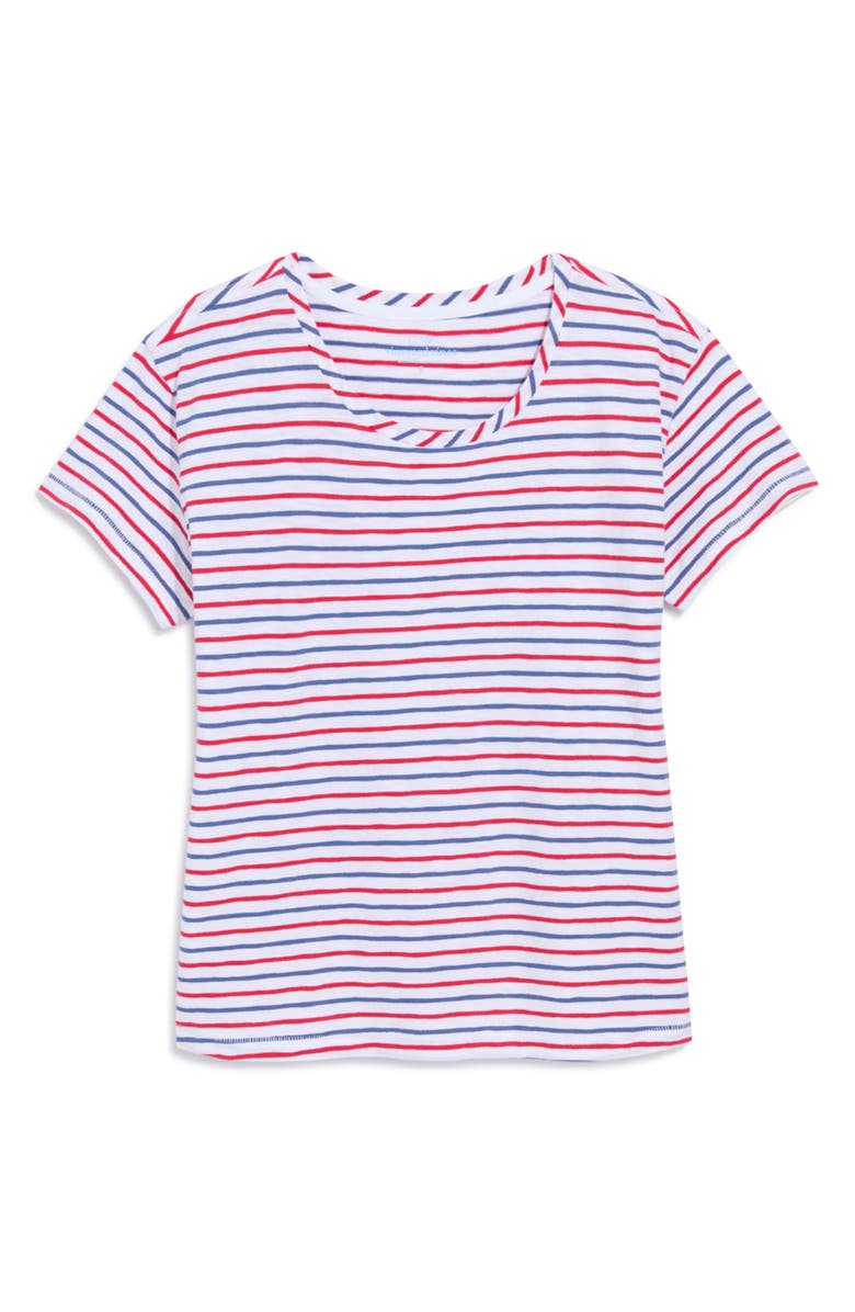 vineyard vines Relaxed Cotton Slub T-Shirt, Alternate, color, Stripe Whiteredmoon