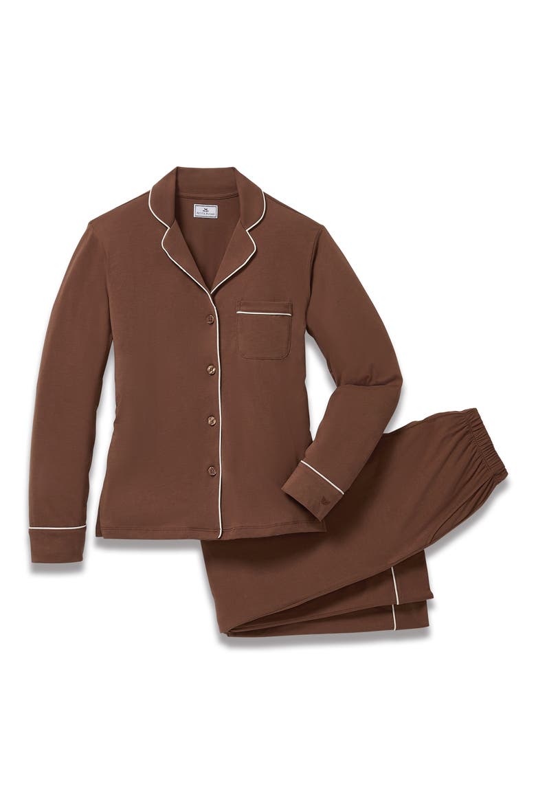 Classic Lightweight Pima Cotton Pajamas, Alternate, color, BROWN