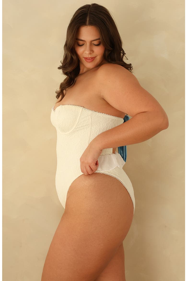 Something Blue Super Cheeky One Piece, Alternate, color, Jasmine