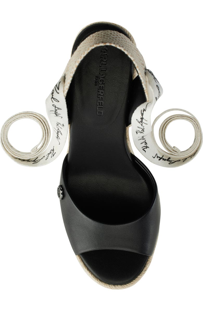 KARL LAGERFELD PARIS Cecilia Ankle Tie Sandal, Alternate, color,