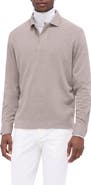 Bugatchi Long Sleeve Cotton Blend Polo