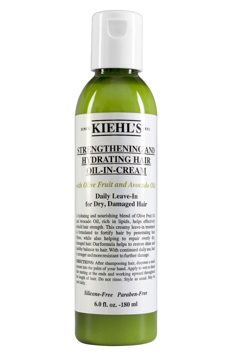 Kiehl's Since 1851 Olive Fruit Oil Strengthening and Hydrating Hair Oil-In-Cream, Main, color,