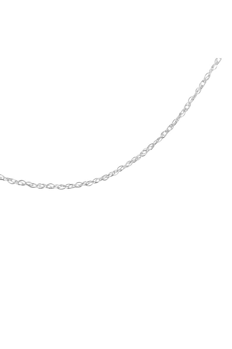 10K Gold 1/2 mm Slender & Dainty Fine Rope Chain Necklace, Alternate, color, White
