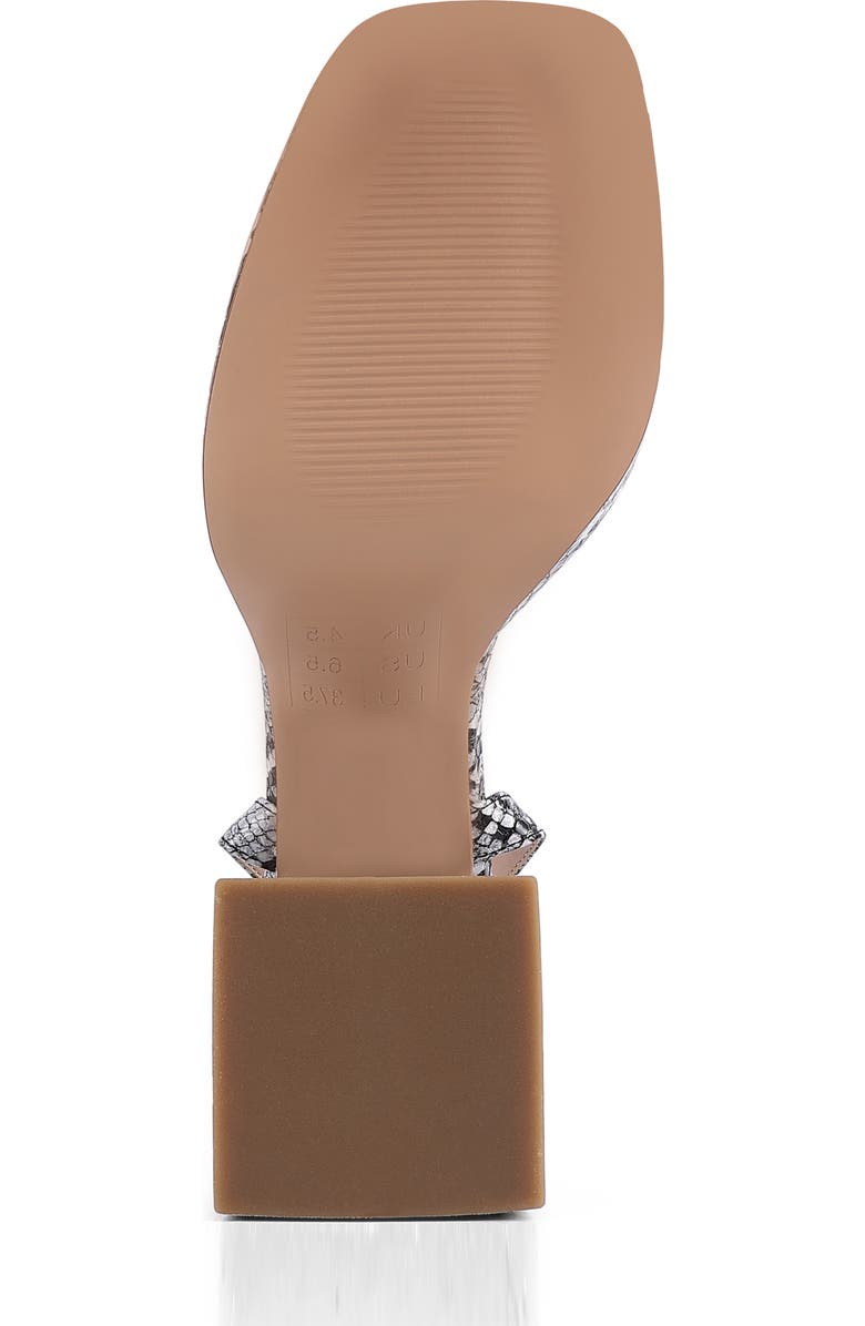 LONDON RAG Such Flirt Snake Embossed Block Heel Sandal, Alternate, color,