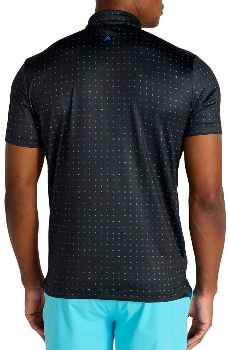 Redvanly The Times Neat Letter Print Performance Polo, Alternate, color,