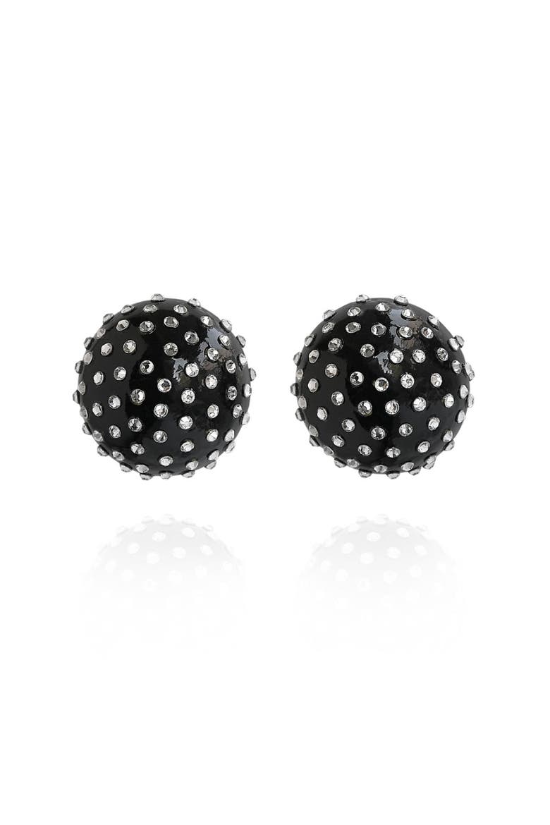 Gaia Jet Midi Earrings, Main, color, Silver Moonrise