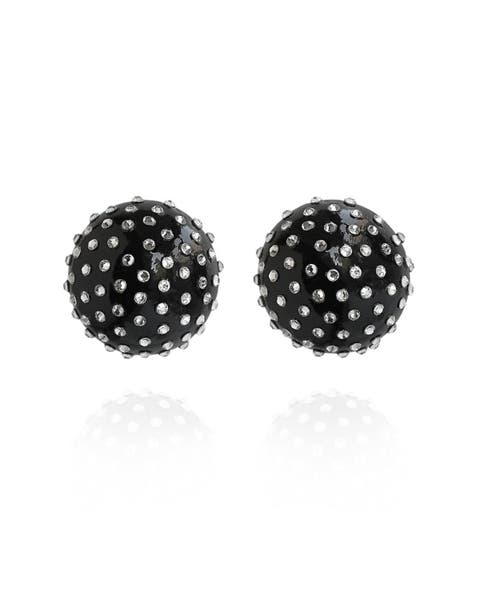 Gaia Jet Midi Earrings