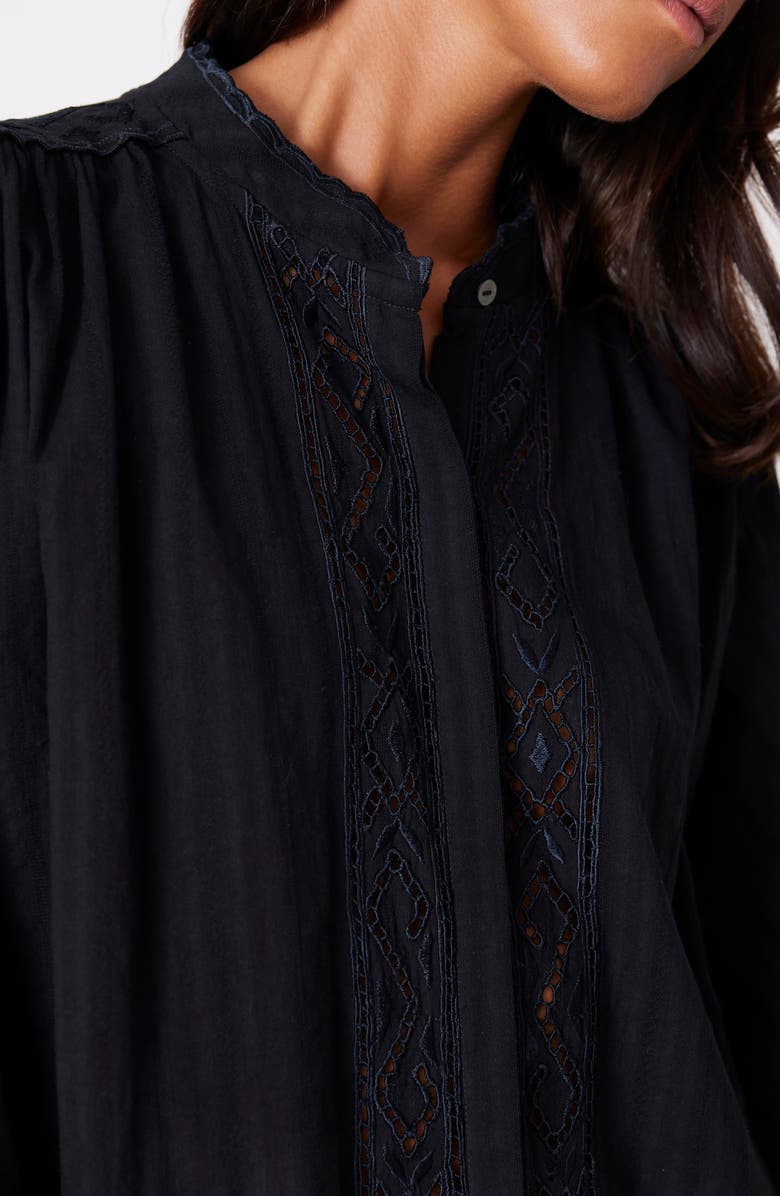 Paneros Clothing Georgia Embroidered Shirt, Alternate, color, Black