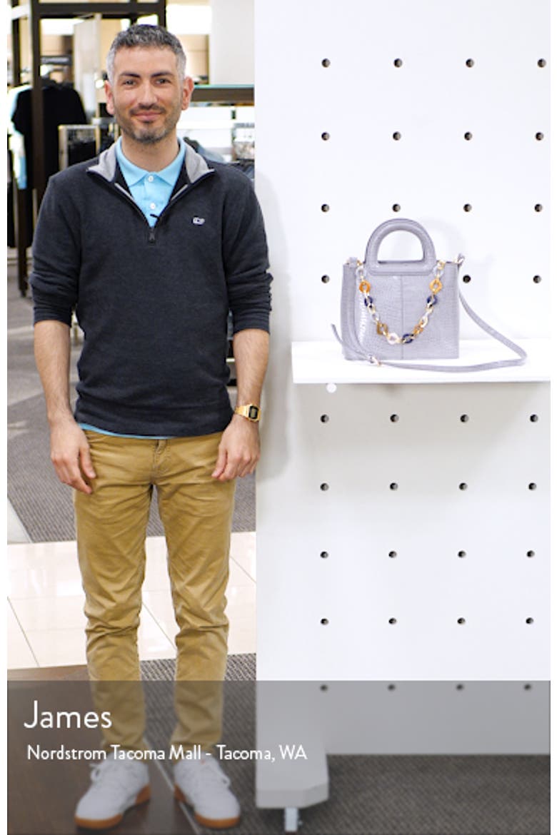 Tia Croc Embossed Faux Leather Satchel video