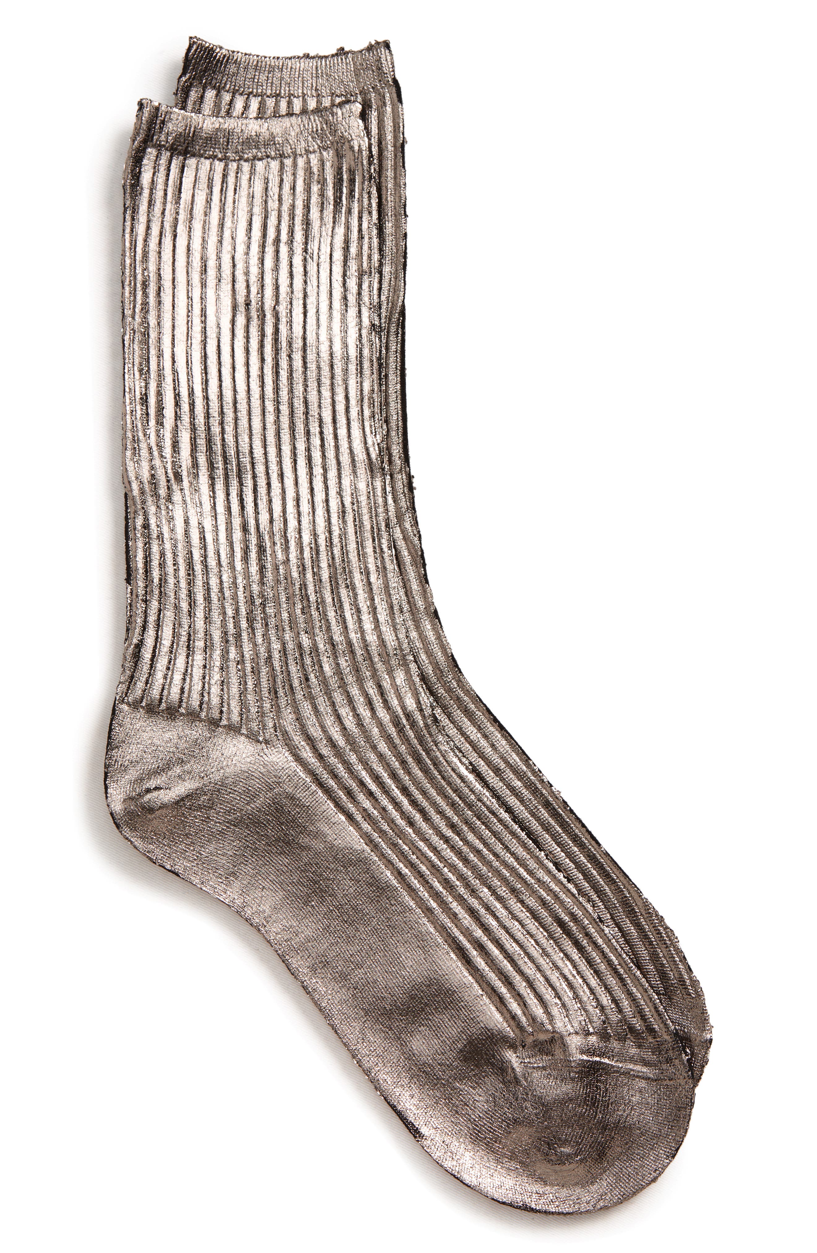 Acne Studios Tabi Metallic Socks (Women) | Nordstrom