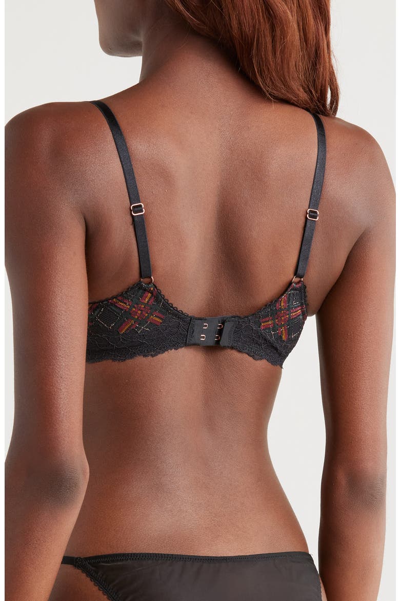 Sparkle Prep Unlined Balconette Bra, Alternate, color, BLACK CAVIAR SPARKLE PREP LACE