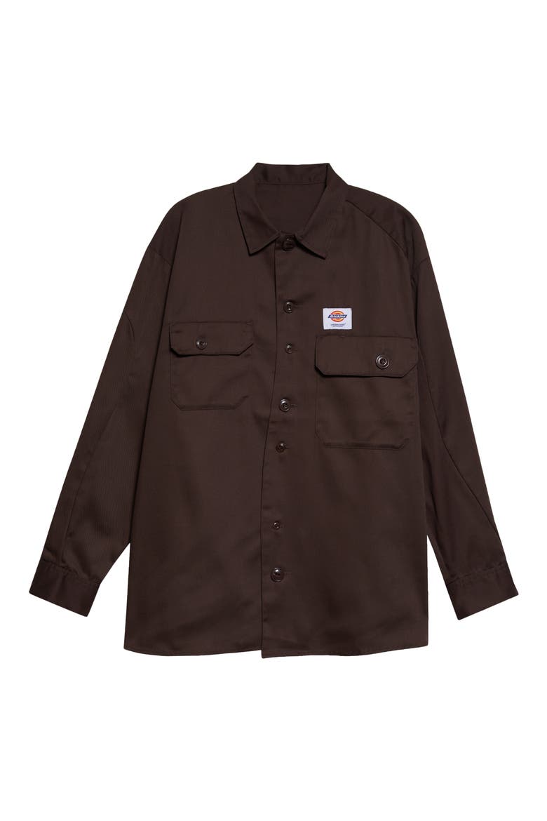 x Dickies Button-Up Work Shirt, Alternate, color, BROWN
