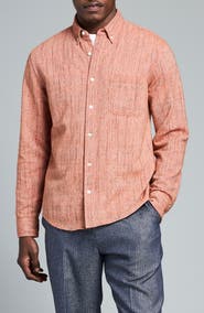 Billy Reid Slub Weave Tuscumbria Button-Down Shirt