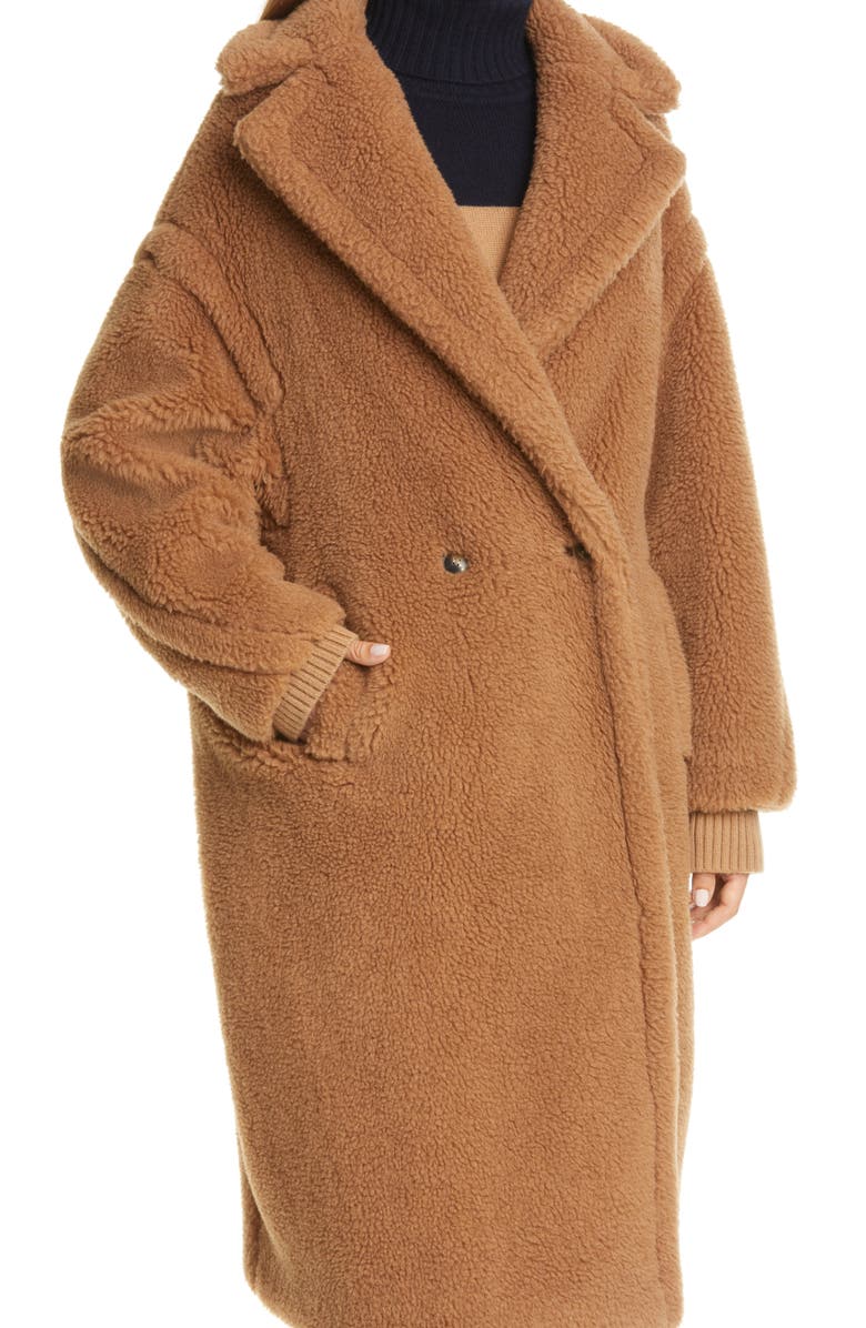 Max Mara Teddy Bear Icon Coat, Alternate, color, Camel
