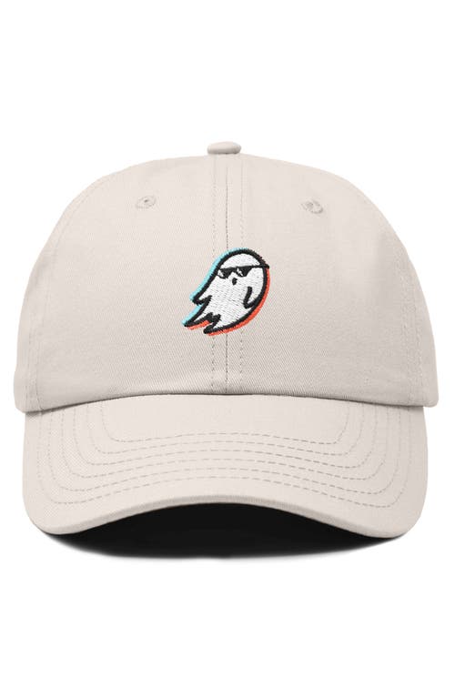 Dalix Ghost Life Embroidered Casual Cap In Beige