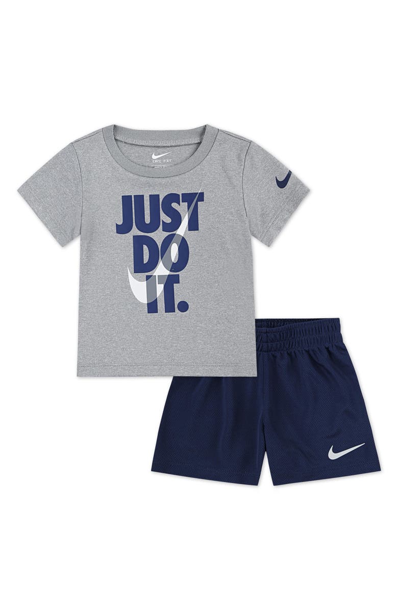 Nike Just Do It Shirt & Shorts Set, Main, color, J3tmidnigh
