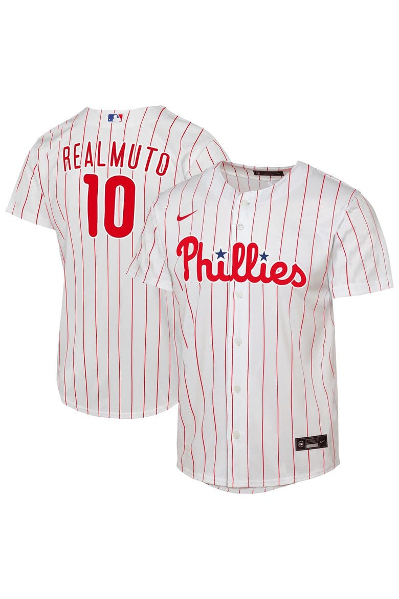 Youth Nike J.T. Realmuto White Philadelphia Phillies Home Replica Player Jersey, Alternate, color, White