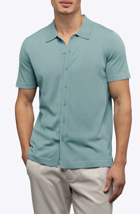 Riviera Cotton Blend Knit Camp Shirt