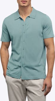 Cuts Riviera Cotton Blend Knit Camp Shirt