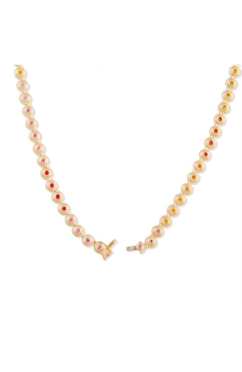 Campbell + Charlotte Evolve Link Necklace, Alternate, color, Sapphire-Gold