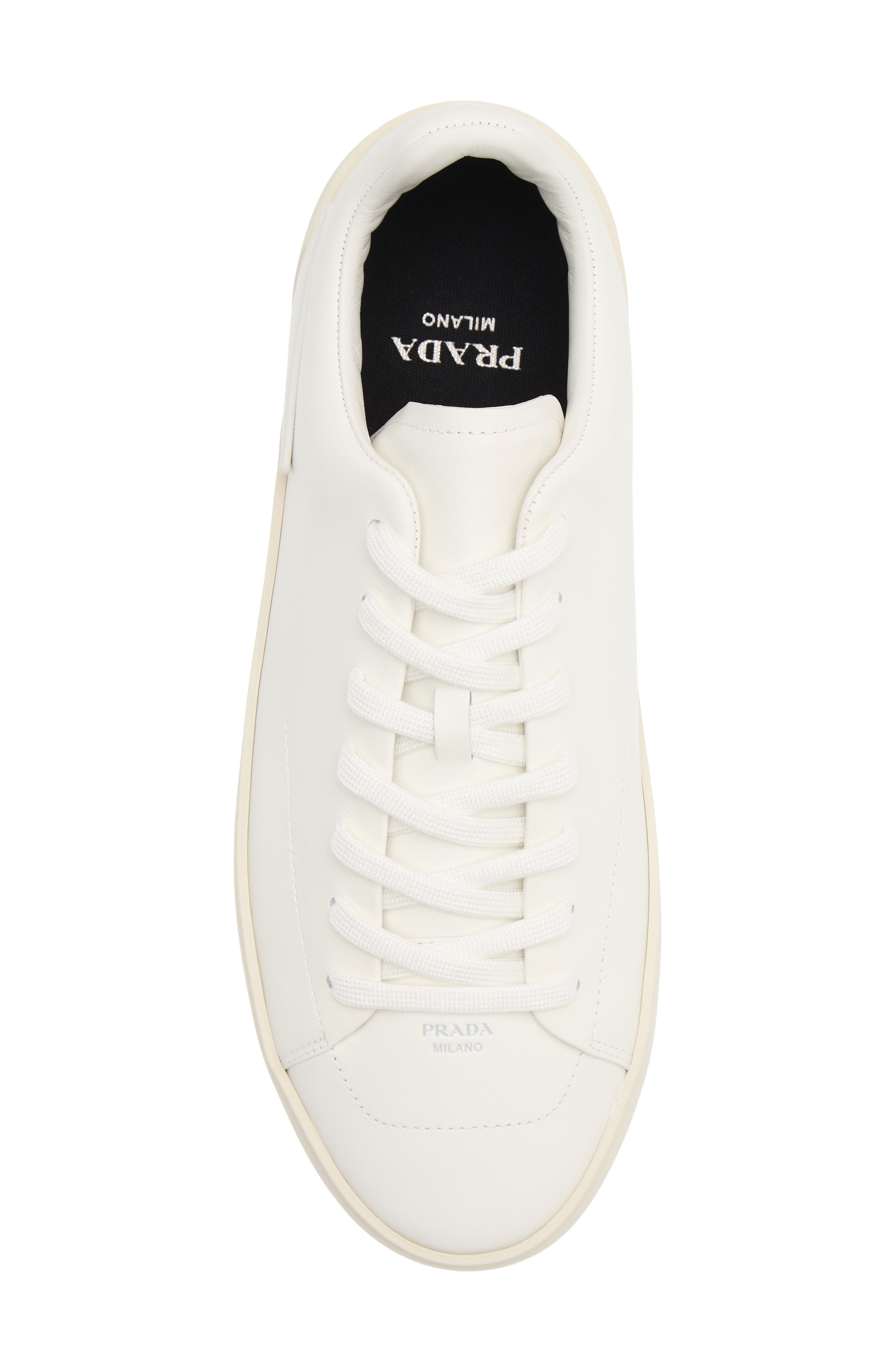 Prada Leather Court Sneaker (Men) | Nordstrom