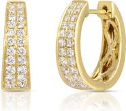 Anita Ko 18k Gold Diamond Huggie Hoop Earrings