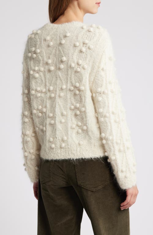 Frame Popcorn Sweater In White