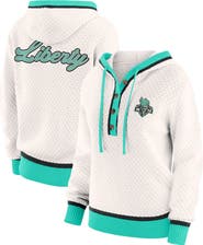 WEAR by Erin Andrews Women's WEAR by Erin Andrews  Cream New York Liberty Hooded Sweater