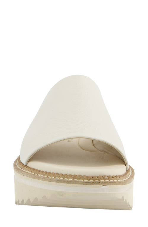 Paul Green May Slide Sandal In Ivory Leather