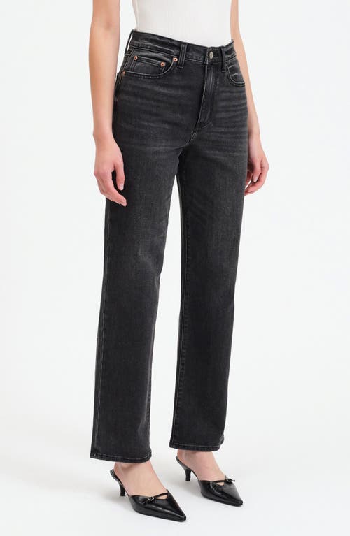 Daze Smarty Pants High Waist Ankle Slim Straight Leg Jeans In Last Night In Last Night
