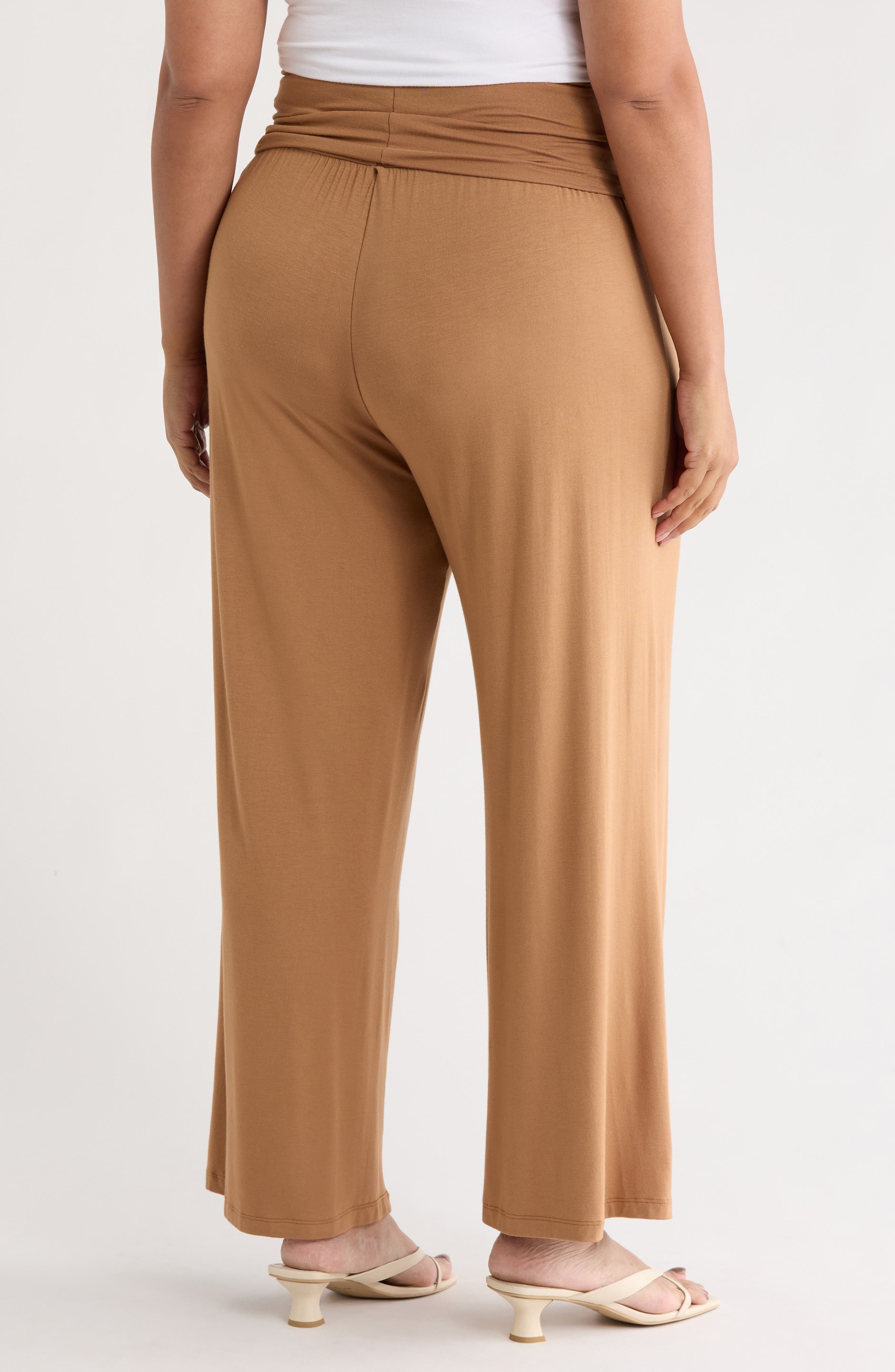 Foldover Jersey Wide Leg Pants - image 4