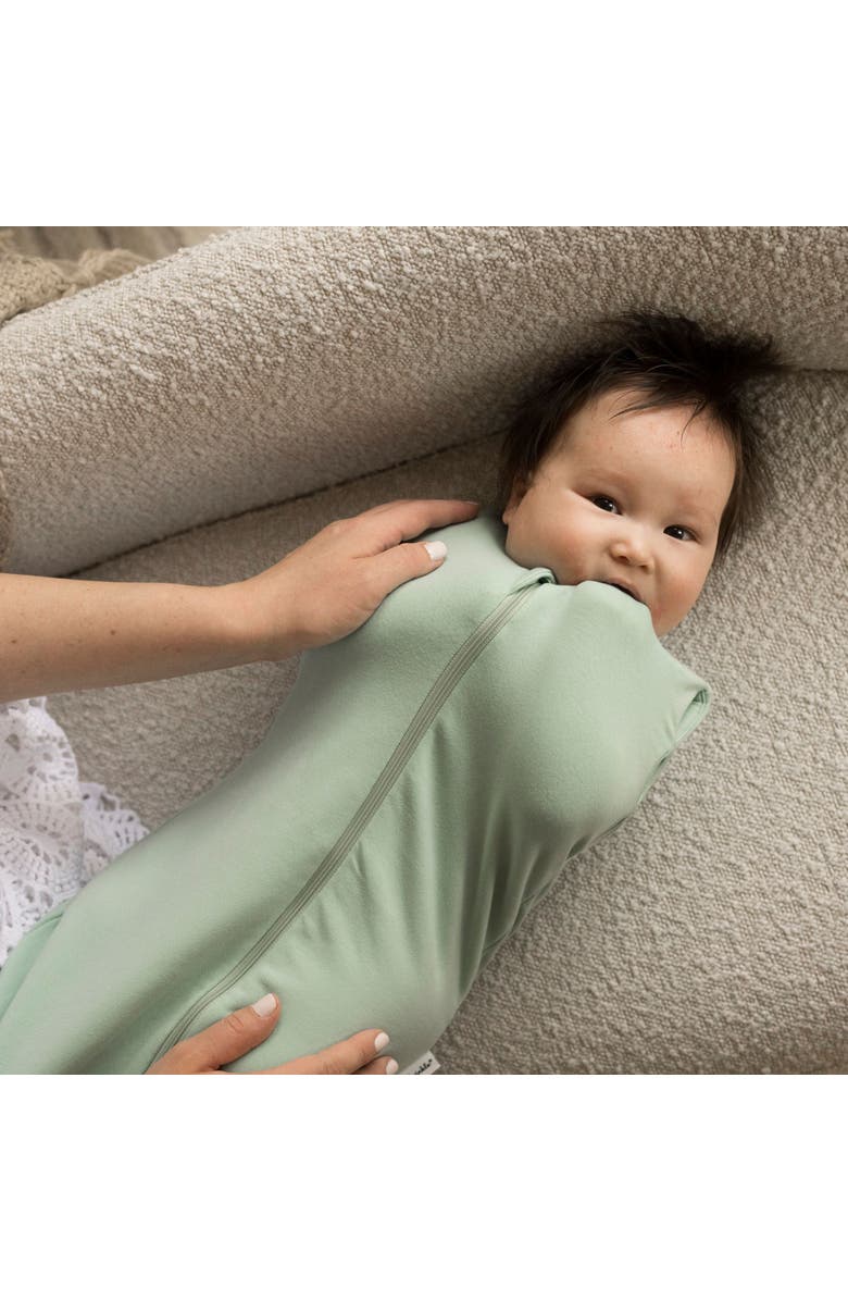 Tiny Twinkle Supersoft Micro-Fleece Sleep Sack with Swaddle Transition, Alternate, color, Sage
