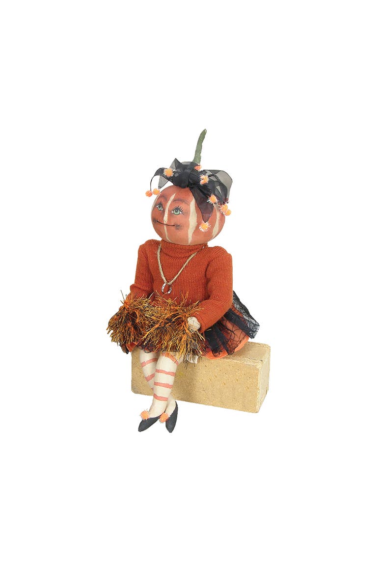 Gallerie II Lucille Joe Spencer Gathered Traditions Halloween Art Doll Figure, Main, color, Orange