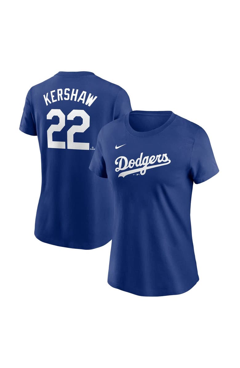 Nike Women's Nike Clayton Kershaw Royal Los Angeles Dodgers Fuse Name & Number T-Shirt, Alternate, color, Royal