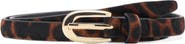 MANGO Leopard Print Calf Hair Belt