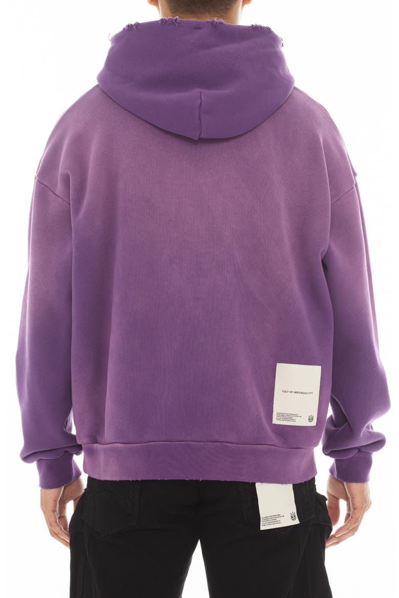 Core Distressed French Terry Pullover Hoodie, Alternate, color, DUSTY LAVENDER