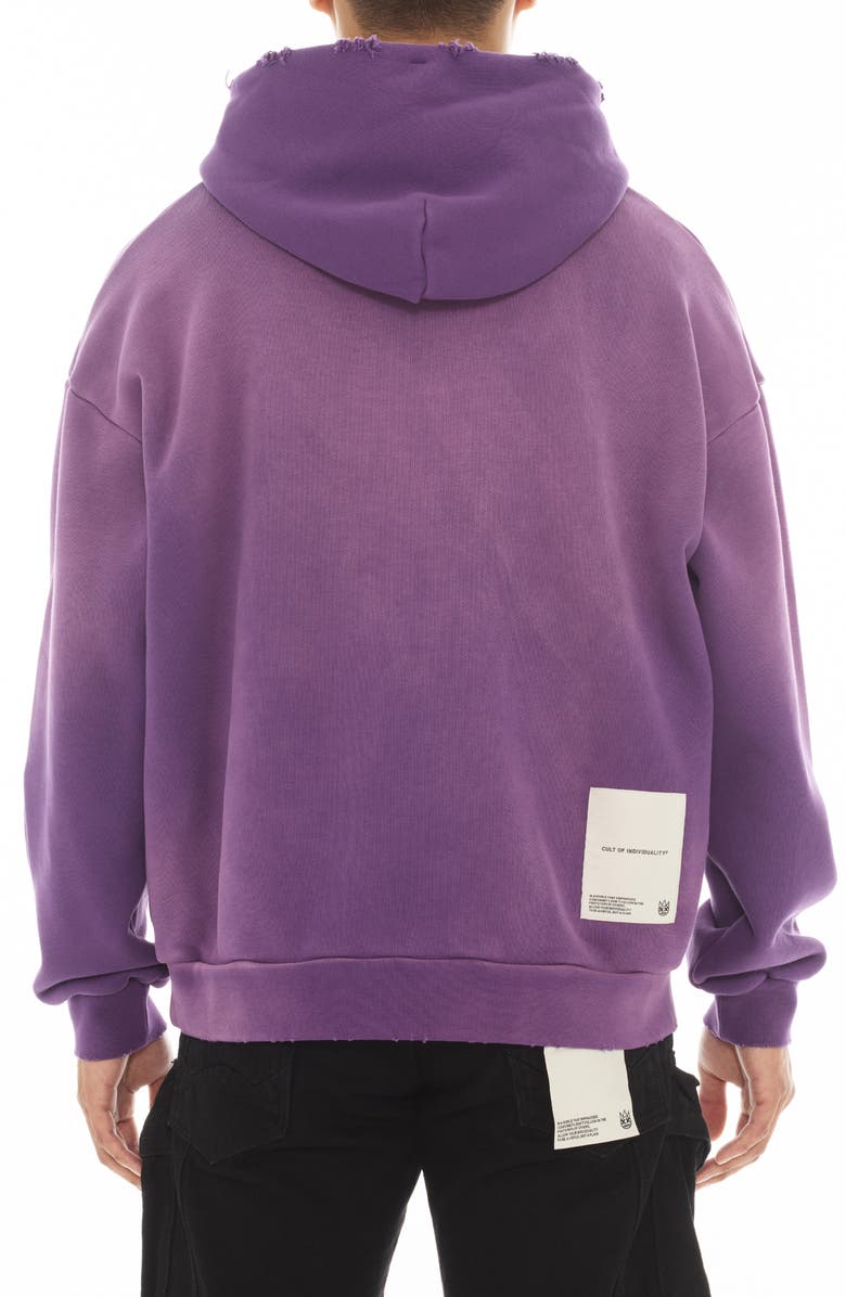 Cult of Individuality Core Distressed French Terry Pullover Hoodie, Alternate, color, 