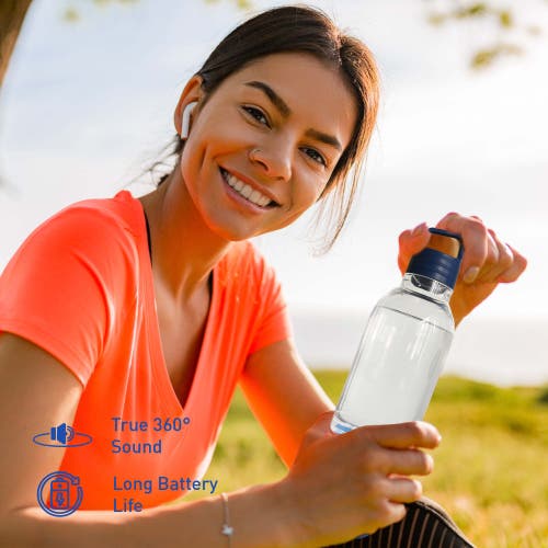 Pursonic Travel Comfort & Entertainment Bundle 2-in-1 Water Bottle Speaker & Memory Foam Travel Pill In Multicolor