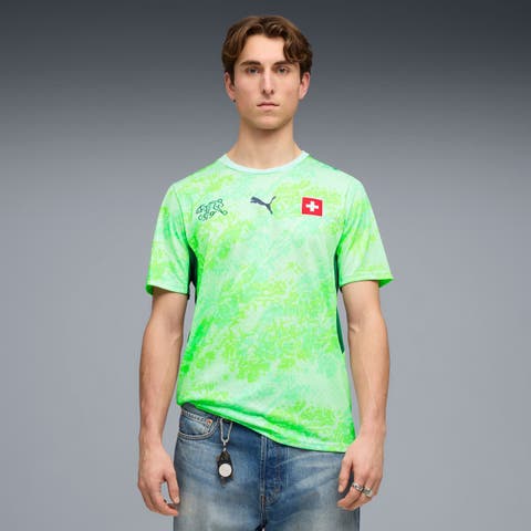 Men's Puma  Green Switzerland National Team 2026 Away Replica Jersey