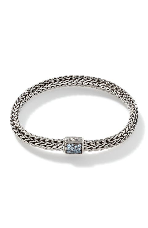 Reversible Icon Bracelet, Sterling Silver, Pavé, 6.5mm