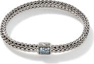 John Hardy Reversible Icon Bracelet, Sterling Silver, Pavé, 6.5mm
