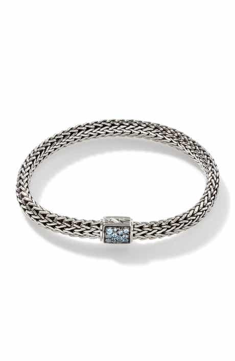 John Hardy Reversible Icon Bracelet, Sterling Silver, Pavé, 6.5mm