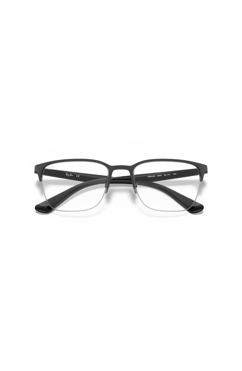 Ray-Ban 54mm Square optical glasses, Alternate, color, Black