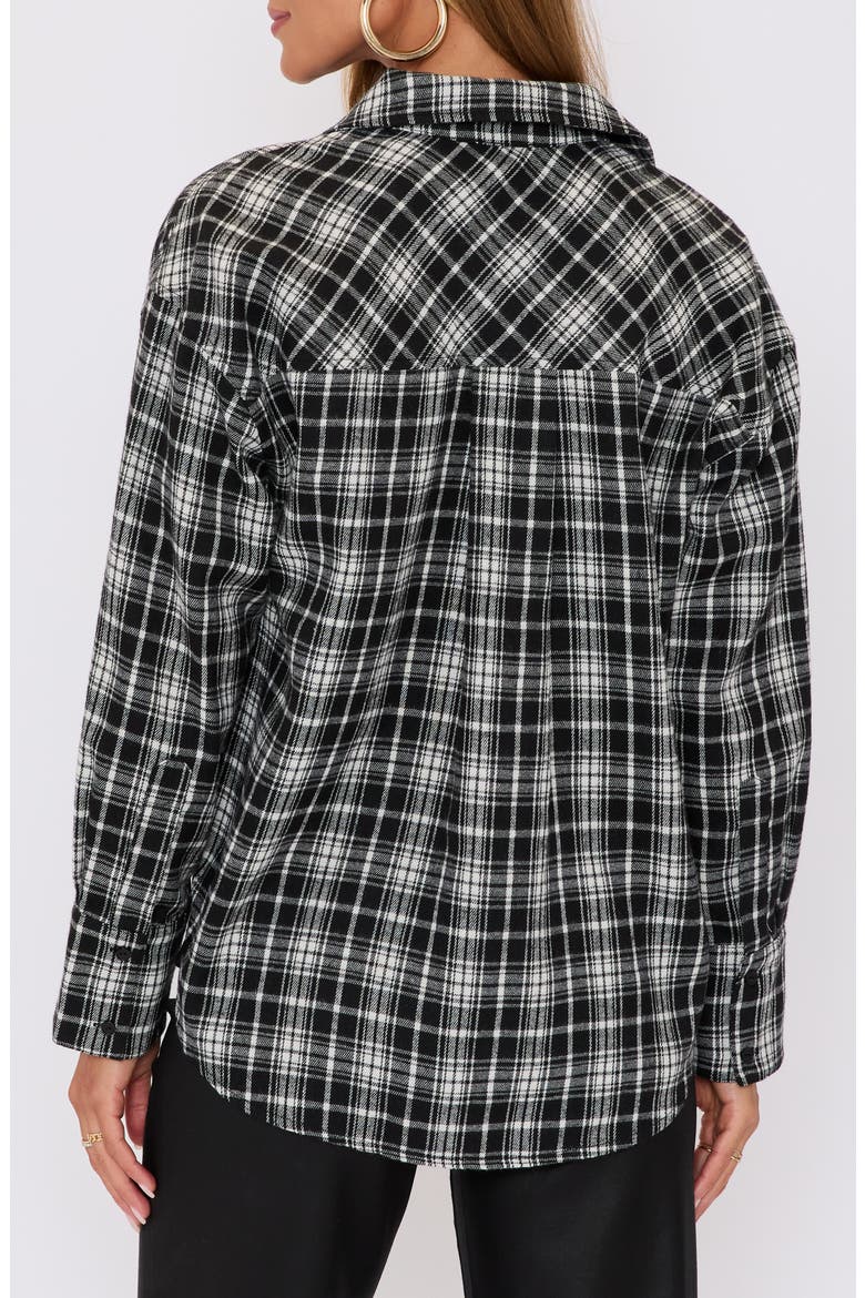 Brooklyn Plaid Button-Up Shirt, Alternate, color, BLACK PLAID