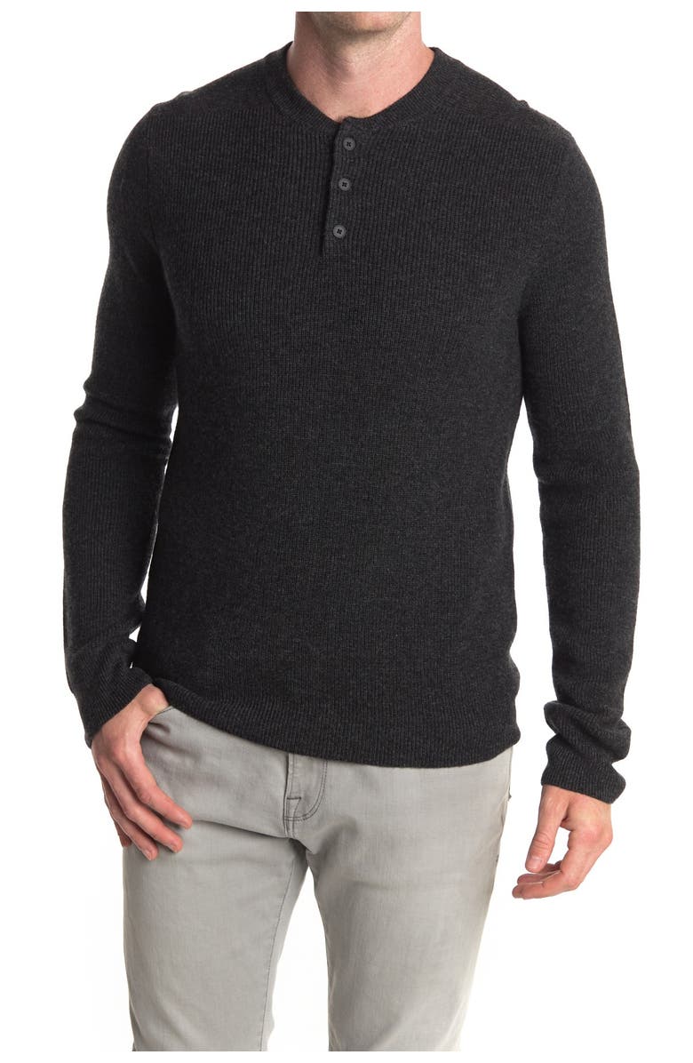 STEWART OF SCOTLAND Wool Cashmere Blend Long Sleeve Henley, Main, color,