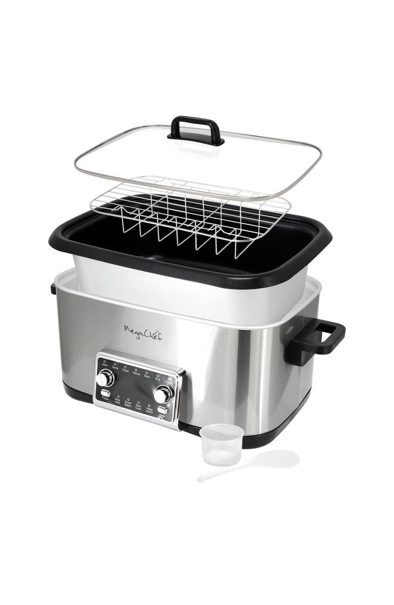 Megachef 8 Quart 12-in-1 Deluxe Multi Cooker with Sous Vide and Multi-Functions, Alternate, color, Grey